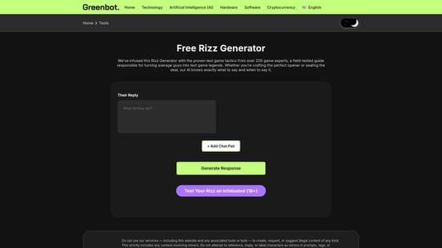AI Rizz Generator screenshot